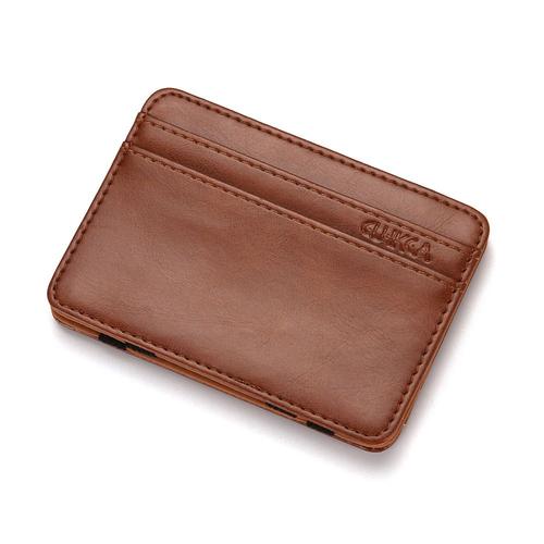 Portefeuille pour homme PU Magic Color Matching Bank Bag, Marron,LV1612