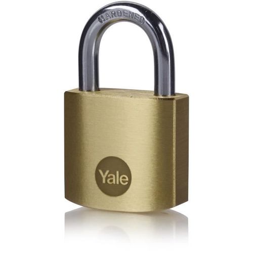 YALE - Cadenas laiton 30 mm - anse acier cémenté - 3 clés