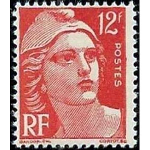 Timbre France 1951 Oblitéré - Marianne De Gandon - 12f Yt885