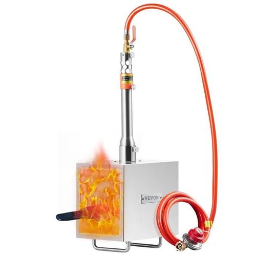 Forge à Gaz Propane Portable-VEVOR-Four de Forge à Gaz Carré avec 1 Brûleur-pour Couteliers Maréchaux-Ferrants Forgerons