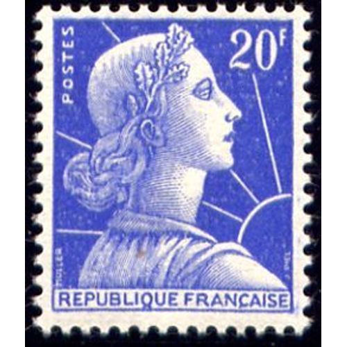 Timbre France 1955 Oblitéré - Marianne De Muller - 20f Yt1011b