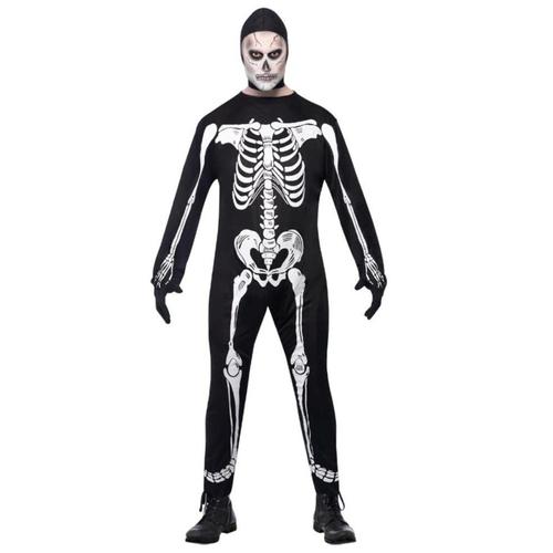 Deguisement Squelette Homme Avec Cagoule Halloween Taille: M