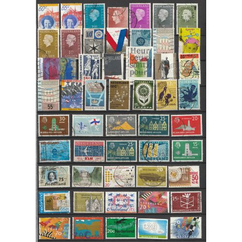 Lot De 52 Timbres Oblitéré Hollande, Pays Bas