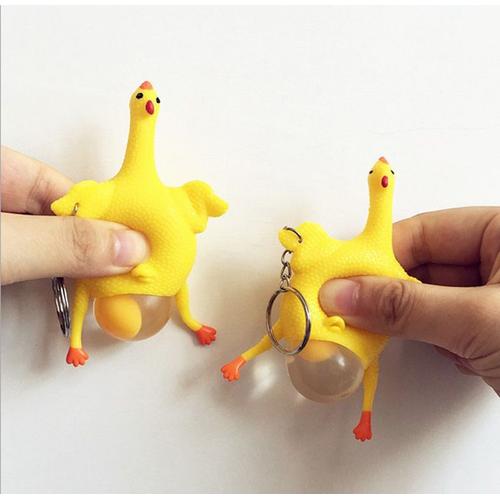 2pcs Jouets, Ventilation, Poulets, Porte-Clés, Poules Pondeuses, Usurper Et Presser Les Poules