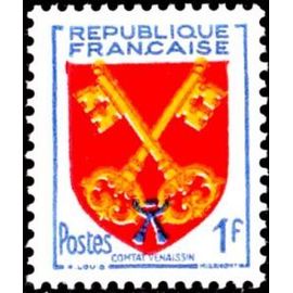 Timbre France 1955 Oblitéré - Comtat Venaissin - 1f Yt1047