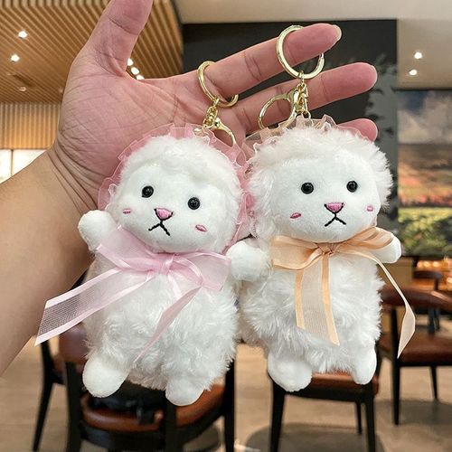 2pcs Lolita Poupée Papillon Porte-Clés Femme En Peluche Poupée Agneau Pendentif Poupée Porte-Clés