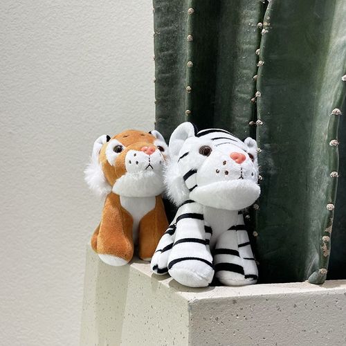 2pcs Tigre Porte-Clés Porte-Clés Peluche Poupée Poupée Porte-Clés Boucle