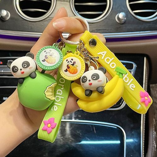 2pcs Fruit Panda Clé Pendentif Poupée Couple Sac Pendentif Achat