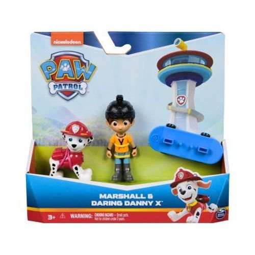 Coffret Pat Patrouille Chien Marcus + Danny Et Son Skate - Set 2 Figurines Et 1 Accessoire + 1 Carte Tigre