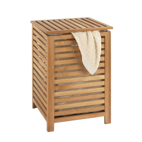 Panier à linge en bois Norway - L. 45 x H. 65 cm - Marron