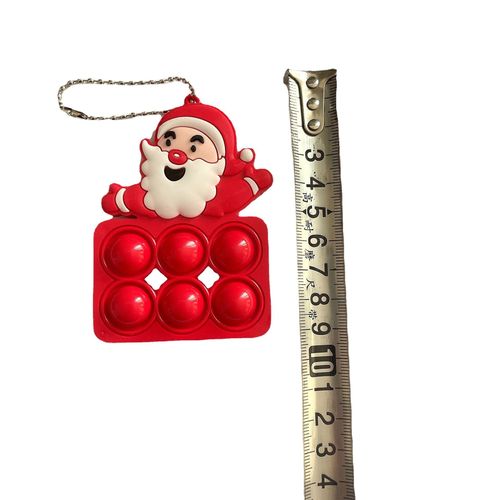 2pcs Accessoires De La Série De Noël Rodent Pioneer Keychain Mini Puzzle Santa Claus Decompression Toys