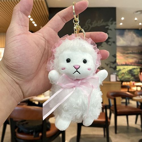 2pcs Lolita Poupée Papillon Porte-Clés Femme En Peluche Poupée Agneau Pendentif Poupée Porte-Clés