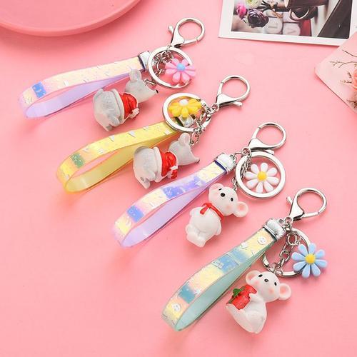 2pcs Souris Porte-Clés Jouet Pour Enfants Sac De Souris Emballage Porte-Clés Pendentif