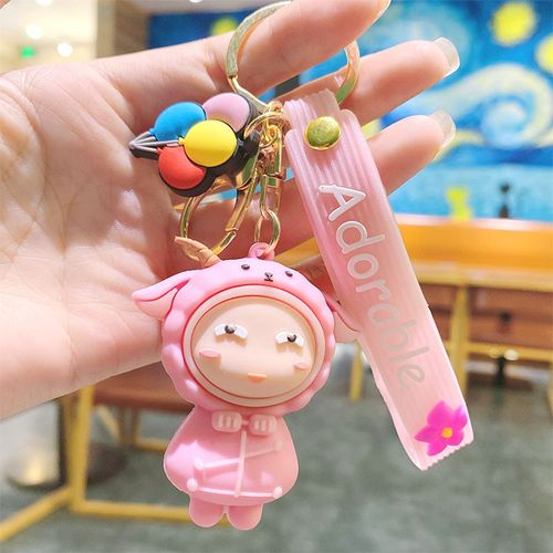 2pcs Poupée Lumineuse Porte-Clés Poupée Licorne Lumineuse Production De Pendentif De Sac De Voiture Pour Hommes Et Femmes