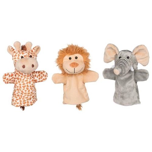 Lot De 6 Marionnettes Animaux Sauvages : Lions, Girafes Et Elephants