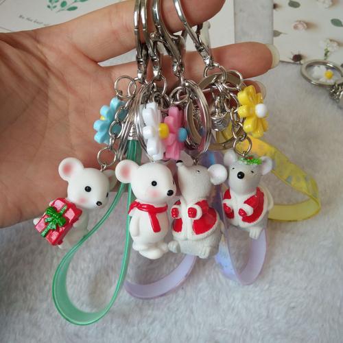 2pcs Souris Porte-Clés Jouet Pour Enfants Sac De Souris Emballage Porte-Clés Pendentif