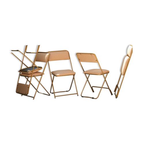 Chaises Lafuma De 1970 Dore