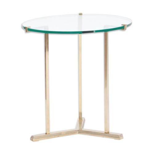 Table Daposappoint Vintage Ronde En Laiton Dore