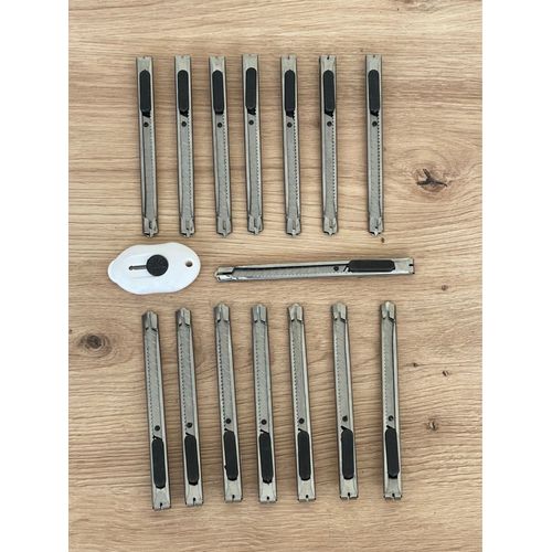 Couteau utilitaire en acier inoxydable, boîte à papier découpée, kit d'outils de coupe, couteau de déballage sphérique antidérapant, outils d'artisanat fabriqués, 16 pièces