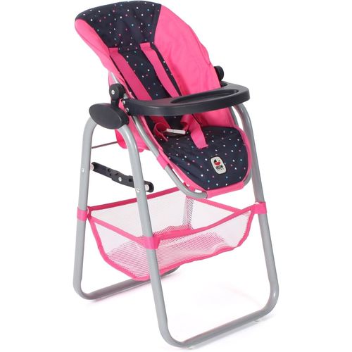 Chaise Haute Pour Poupées Rose À Pois