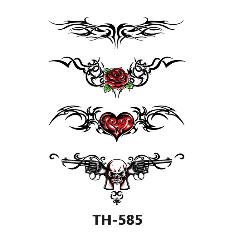 Autocollants De Tatouage Hommes Mare Demi Bras Tatouage Ail... - 3