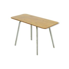 Contreplaqu Industriel Et Table Dappoint En Mtal Des Annes 1950 Gris