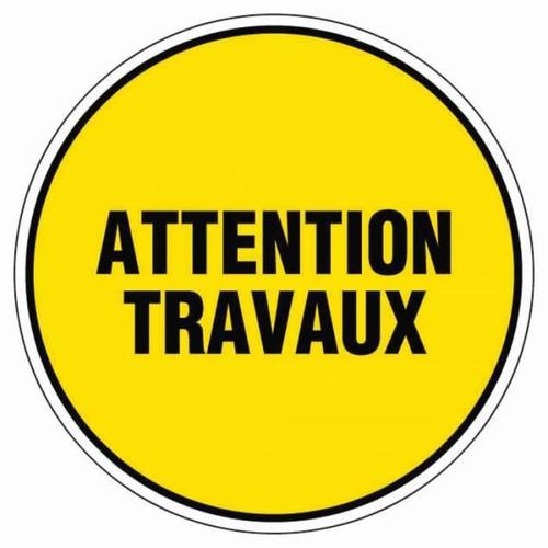 Disque d'avertissement ø 450 mm rigide attention travaux