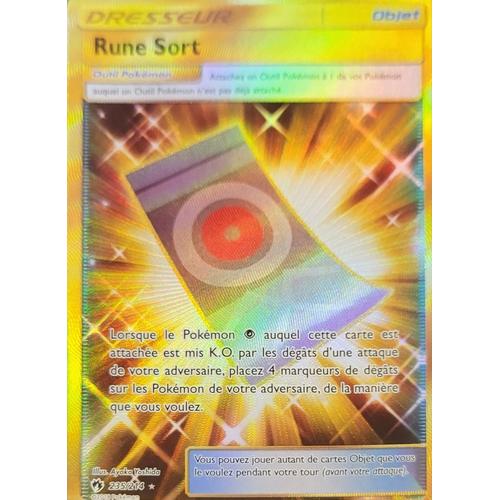 Rune Sort 235 214 Dresseur Secr Te Gold - Ultraboost X Soleil Lune 8 Tonnerre Perdu - Coffret De 10 Cartes Pokémon Françaises
