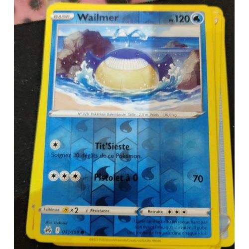 Pokemon Wailmer 031 / 159 Reverse Zenith Supreme