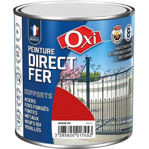 PEINTURE DIRECT FER ROUGE VIF RAL 3020 0.5L