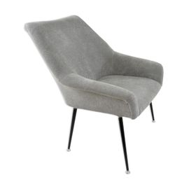 Fauteuil Coquille Carr Grise Gris