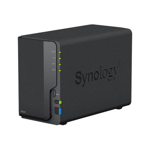 Synology Disk Station DS223 - Serveur NAS - 2 Baies - SATA 6Gb/s - RAID RAID 0, 1, JBOD - RAM 2 Go - Gigabit Ethernet - iSCSI support