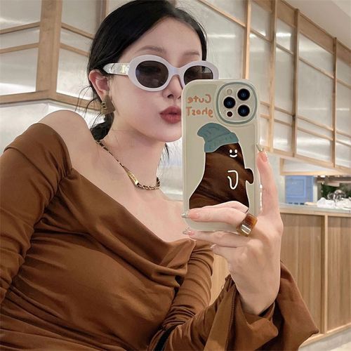 Étui Pour Iphonexsmax Miroir Chapeau Fantôme Étui De Téléphone Portable Japonais Et Coréen En Silicone