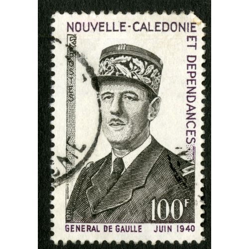 Timbre Oblitéré Général De Gaulle-Juin 1940,Nouvelle-Calédonie Et Dépendances,Postes,100f