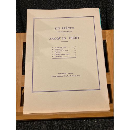 Jacques Ibert Ballade Pour Harpe Partition Six Pièces N°4 Éd. Leduc