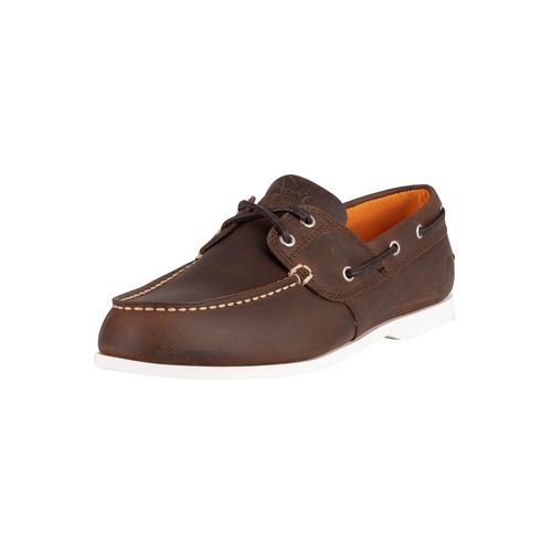 Timberland Pour Des Chaussures Bateau En Cuir Cedar Bay Marron