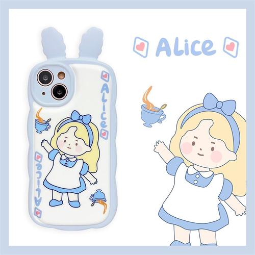 Étui Pour Iphonex/Xs Coque De Téléphone Mignonne Alice Girl En Silicone