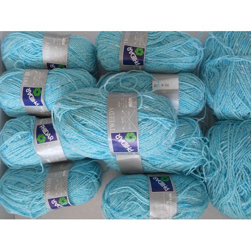 Lot De 10 Pelotes Phildar Tweedy Colori 92 H 102 Bleu Turquoise 85 % Acrylique 15 % Laine