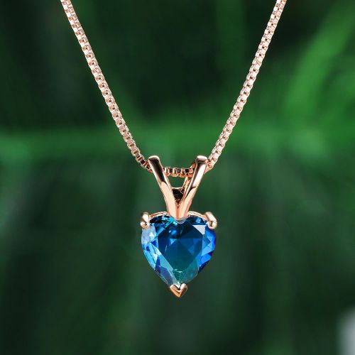 Rose Or Bleu Vert Eau Bleu Violet Rose Jaune Amour Tourmaline Collier Femme Chaîne Claviculaire Lfv489