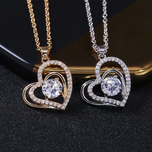 Un Diamant D'amour Creux, Un Collier En Forme De Coeur Intelligent Pour Femmes, Cadeau De La Saint - Valentin Lfv522
