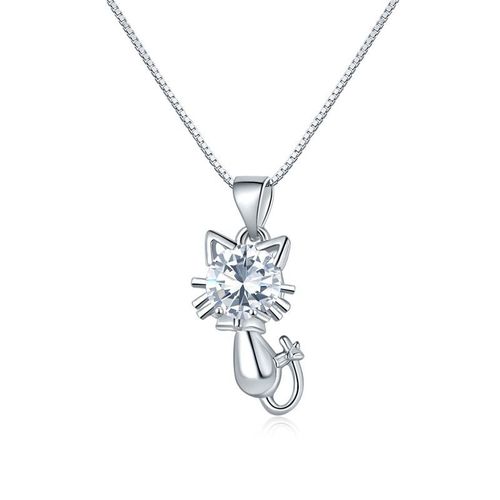 Collier De Chaton Féminin En Diamant Multicolore De Style Fée Lfv647