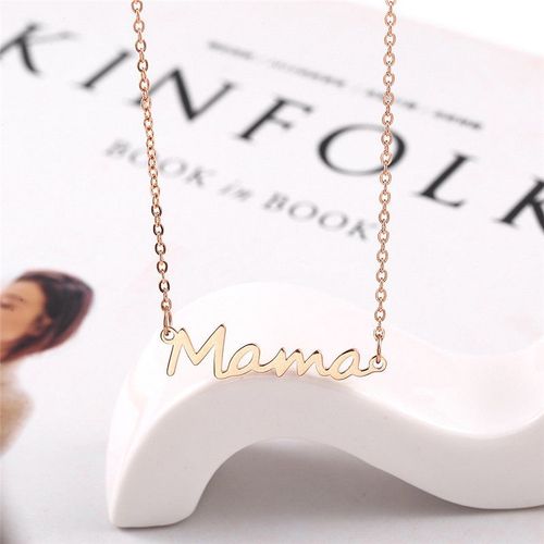18k Collier Mère En Acier Au Titane De Haute Qualité Plaqué Or Sous Vide Pour Femmes Lfv692