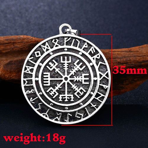 Titane Steel Nordic Swedish National Style Pirate Amulette Men's Collier Lfv789