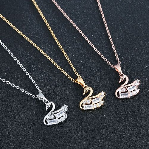 Collier De Zircon Miniature En Cuivre Doré Chaîne Claviculaire Féminine Lfv1048
