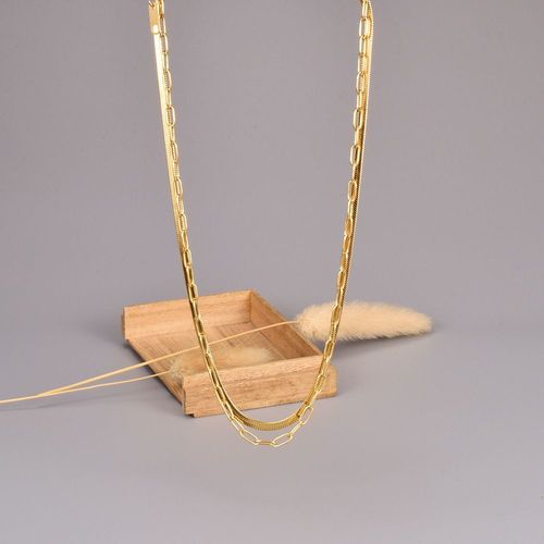 Collier À Double Os De Serpent Lfv1513