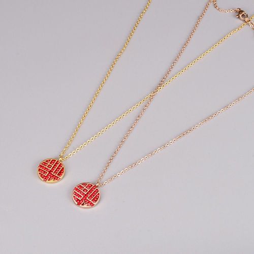 Collier De Bénédiction Circulaire En Or Rose Dans La Culture Du Palais De La Cité Interdite Lfv1959