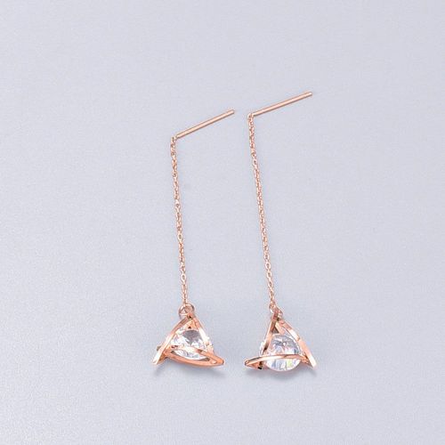 Rose Or Boucles D'oreilles En Cristal Scintillant Boucles D'oreilles Franges Boucles D'oreilles Lfv2150