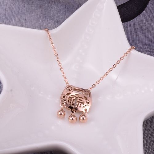 Fuzzy Lock Short Rose Plaqué Gold Collier Female Long Life Lock Short Lfv2207