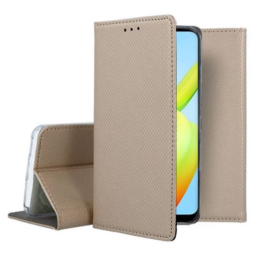 Housse Pour Xiaomi Redmi A1 / A1 Plus - Etui Coque Pochette Portefeuille + Verre Trempe - Or Magnet