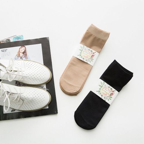 Chaussettes Courtes Pour Femmes En Soie Légère Avec Une Bouche Large Et Des Chaussettes En Soie Fine.[5 Paires Au Hasard]